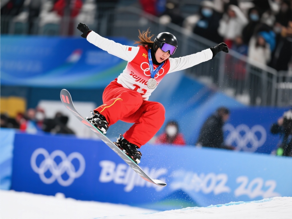 自由式滑雪世锦赛女子空中技巧徐梦桃勇夺银牌 在自由式滑雪的赛场上,徐梦桃以她稳健的发